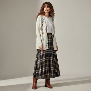 Phil Love Textured Cactus Print Cardigan Size S